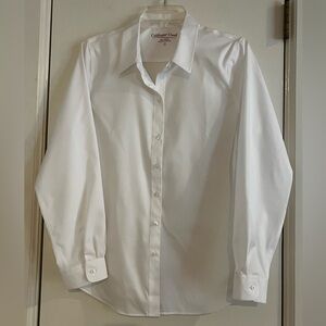 Coldwater Creek Women’s Classic 100% Cotton No Iron White Shirt - Size 12